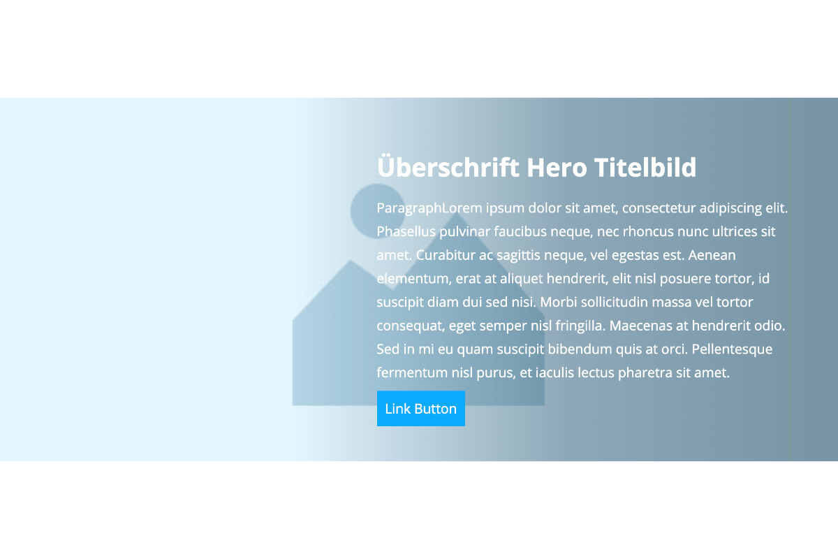 Titelbereich Verlauf - Farbverlauf mit Text über Titelbild - Pinegrow Forest Basic Komponente